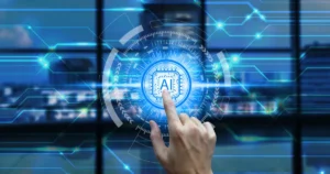 Representação visual de uma universidade que integra inteligência artificial em todos os cursos
